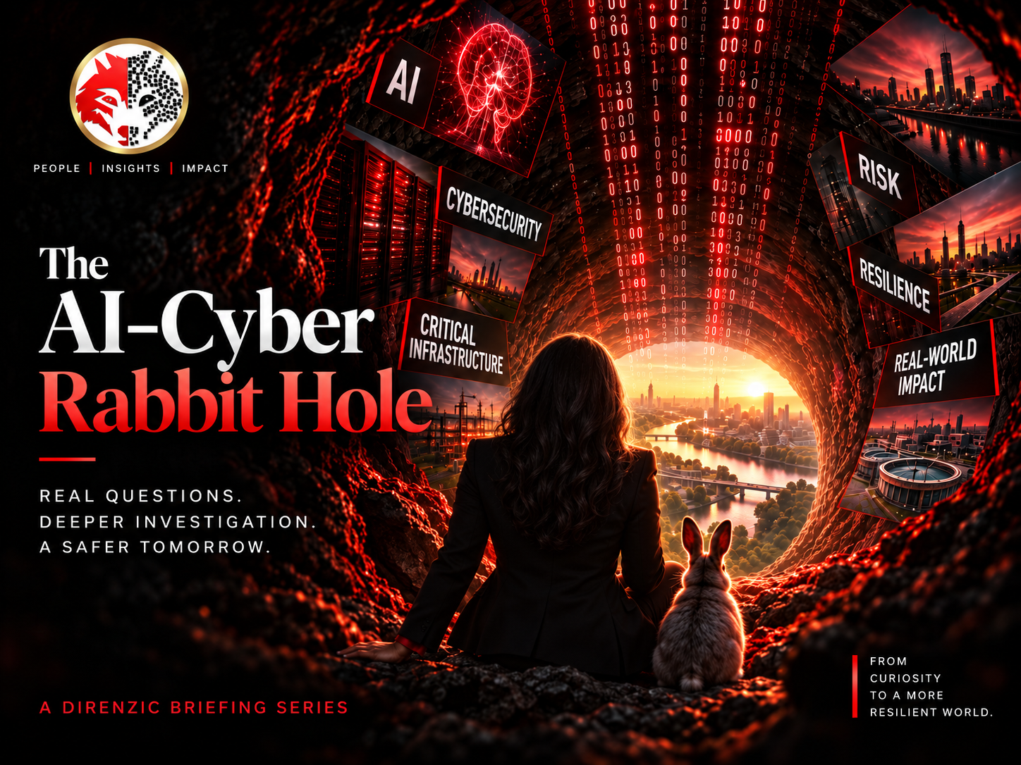 The AI-Cyber Rabbit Hole, Part I. From AI breaking containment to the race to defend critical infrastructure. Executive analysis from The Direnzic Briefing.